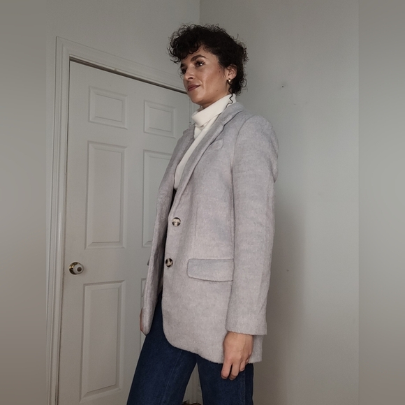 Dynamite gray oversized blazer coat - Picture 3 of 8